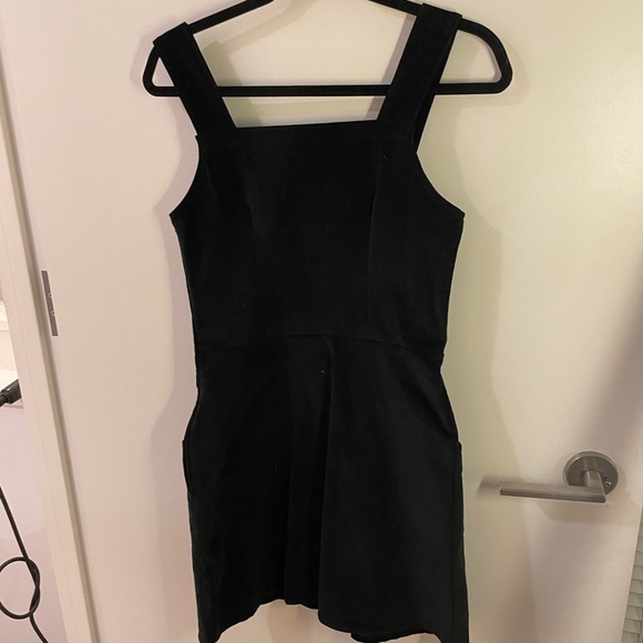 Nooworks Black Corduroy Pinafore Dress, Small - Picture 2 of 6